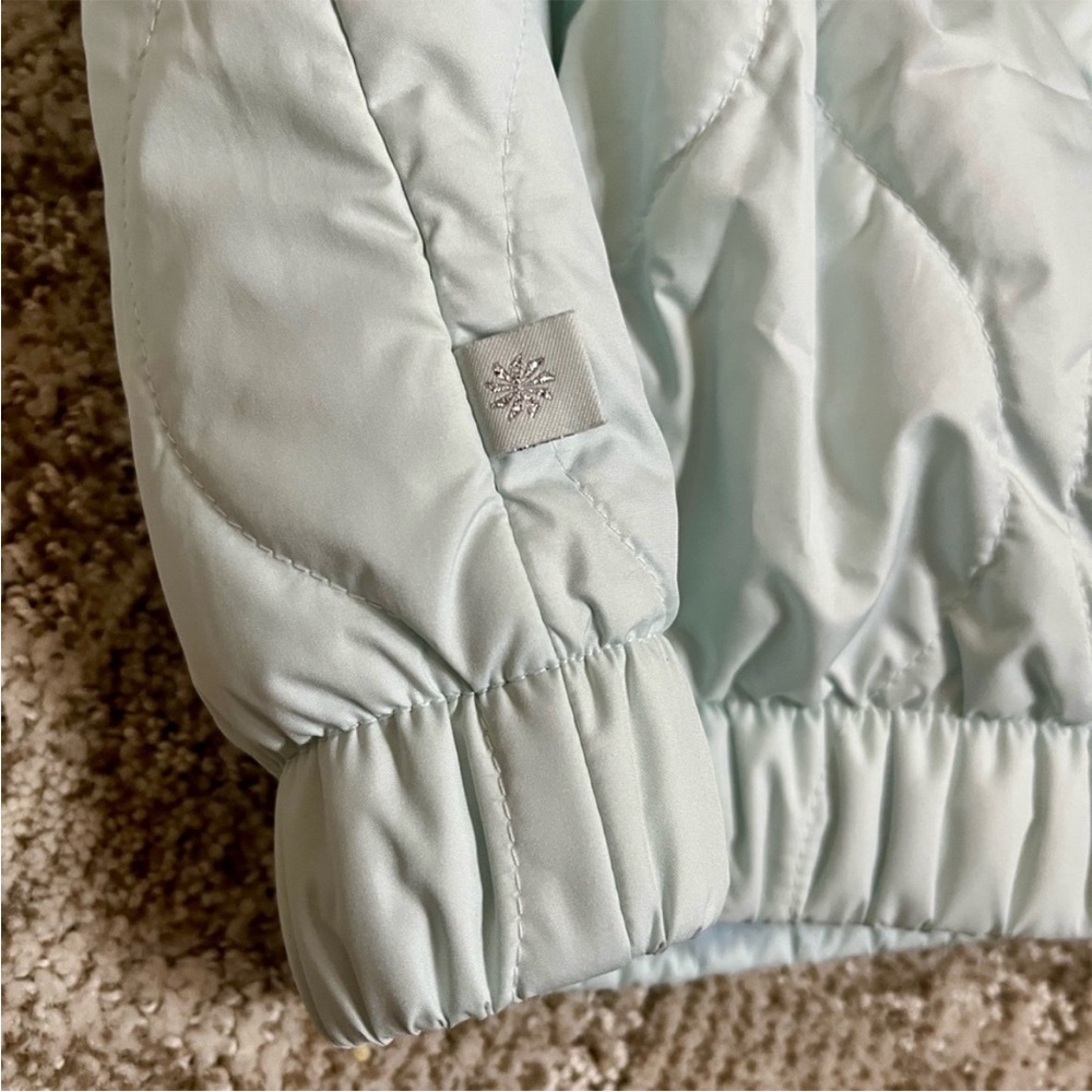 Athleta Girl Reversible Halycon Blue Warm + Fuzzy Jacket—6 - Picture 10 of 11
